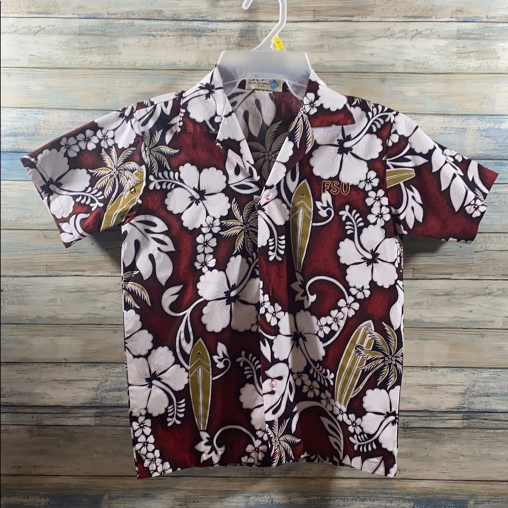 KY'S, Floral Kid Casual Dress Shirt, Size S